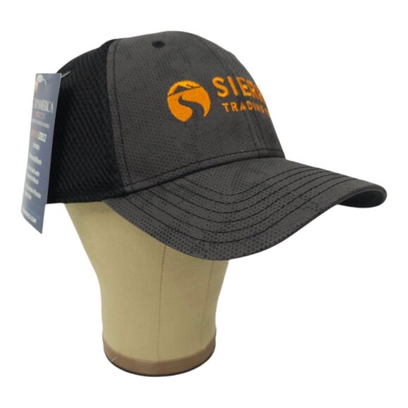 Sierra Trading Post Snapback Cap Embroidered Logo Mesh Trucker Baseball Hat Gray - Picture 3 of 13